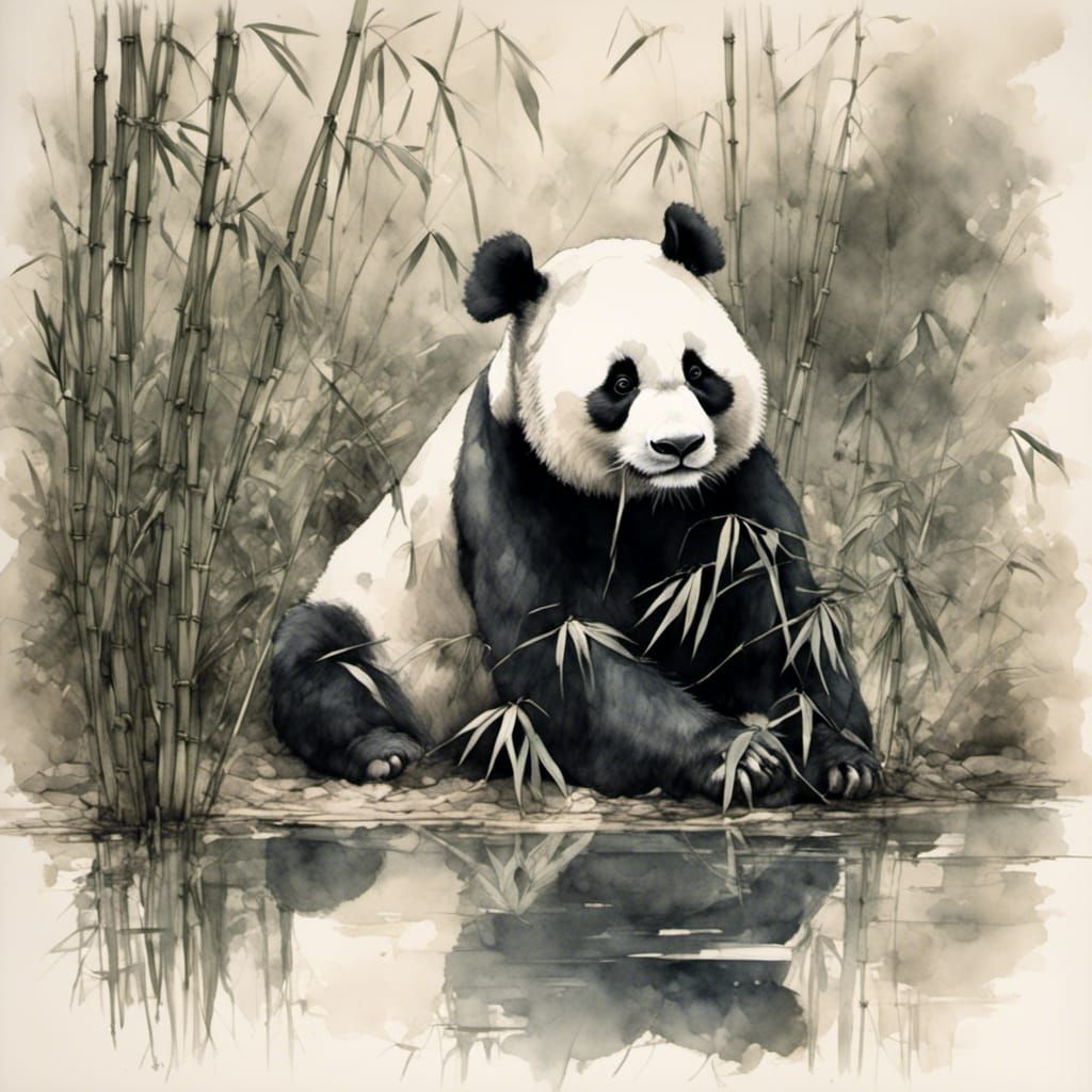 🐼Panda in a marsh🐼