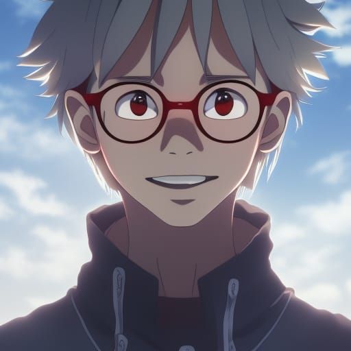 Anime-Style Antagonist with Wicked Smile