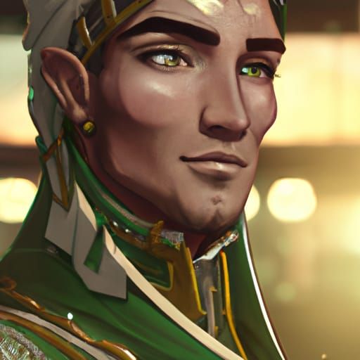 Fantasy RPG Character Portrait in Digital Art Style