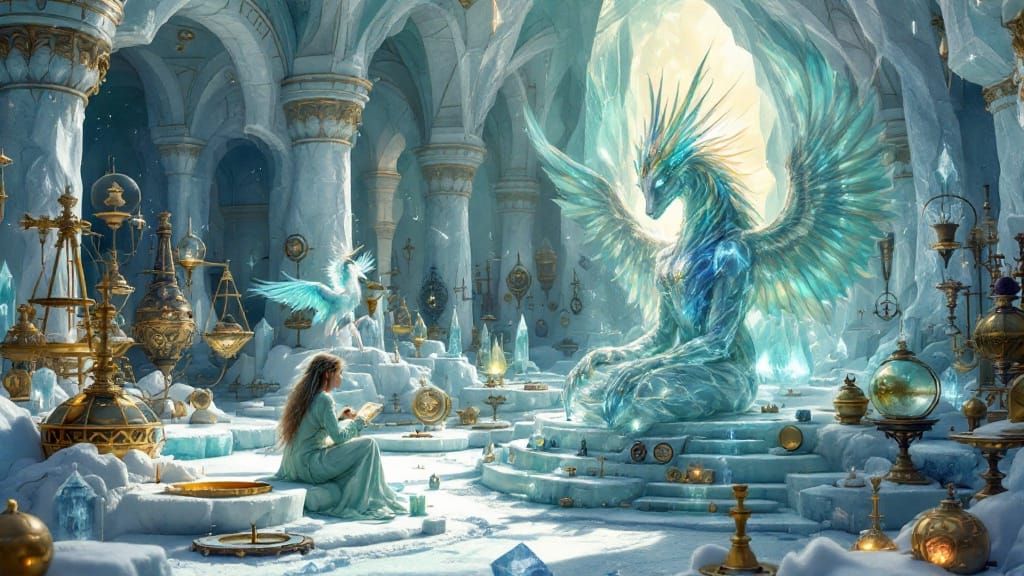 Ethereal Sphinx in Aurora Crystal Workshop