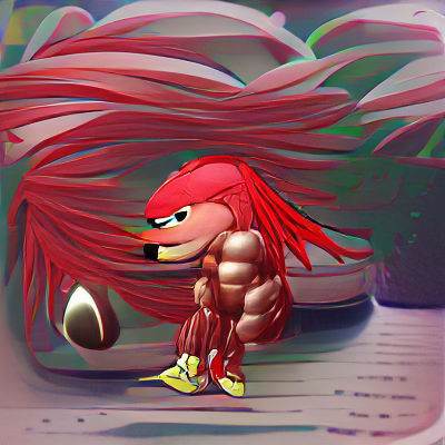 Muscular Echidna Cartoon Character