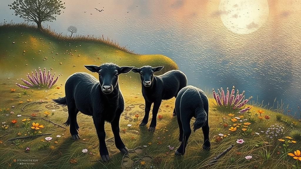 Whimsical Girl in Enchanted Garden, Fairytale Illustration