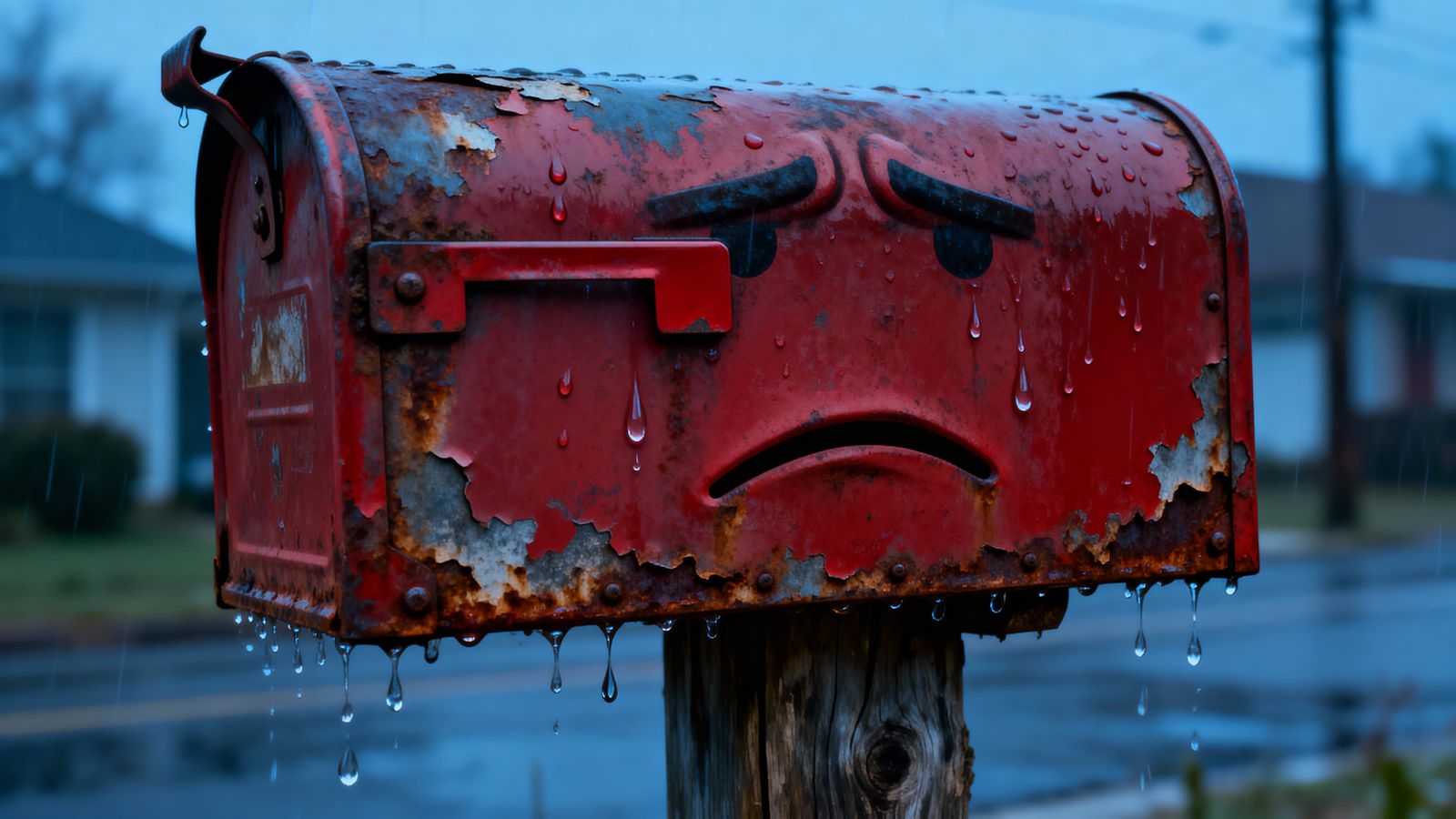 Emotional Mailbox in Moody Lighting