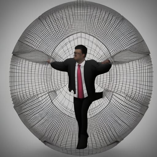 Person Runs on Wheel in Cage, Money Counter