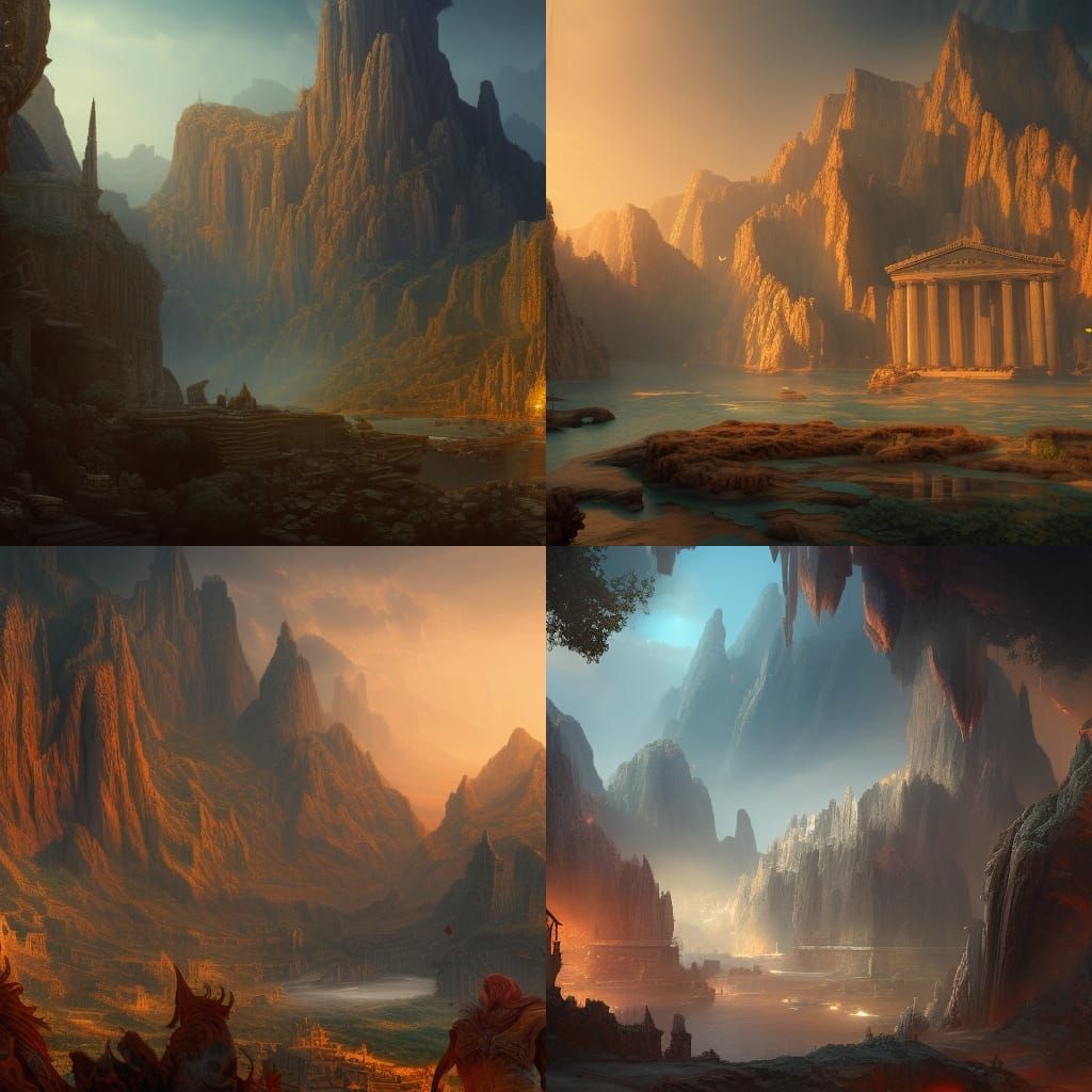 Detailed Greek Goddess Matte Painting in 8K