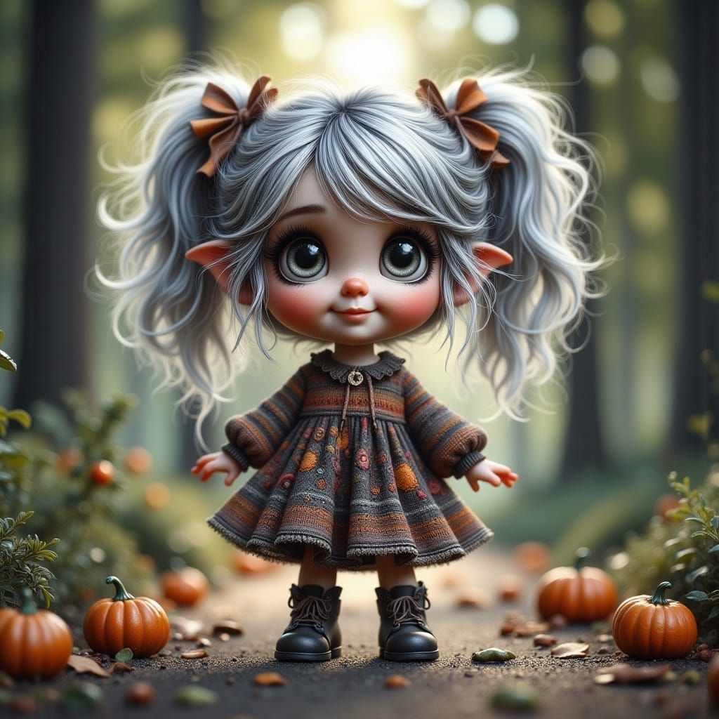 Whimsical Halloween Punk in Magical Forest
