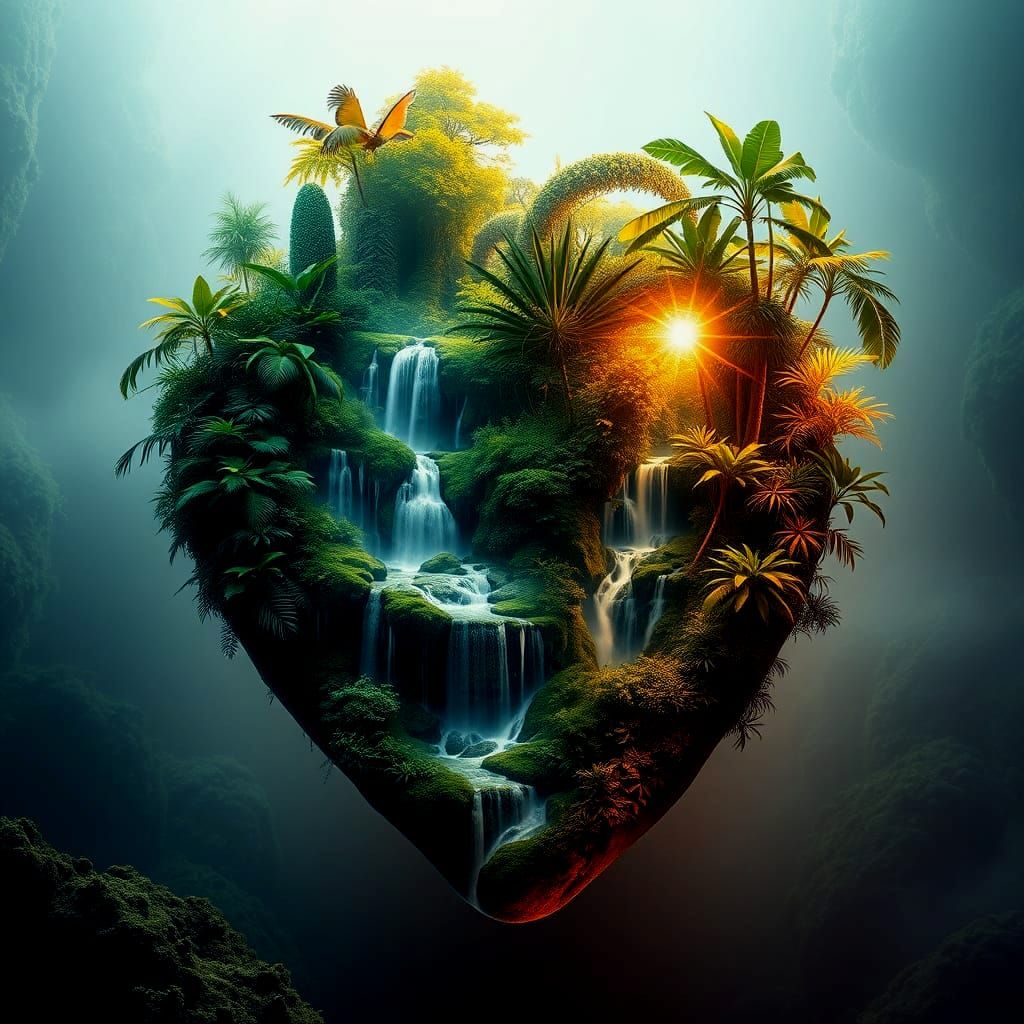 Heart of the Jungle: A Photorealistic Holographic Masterpiec...