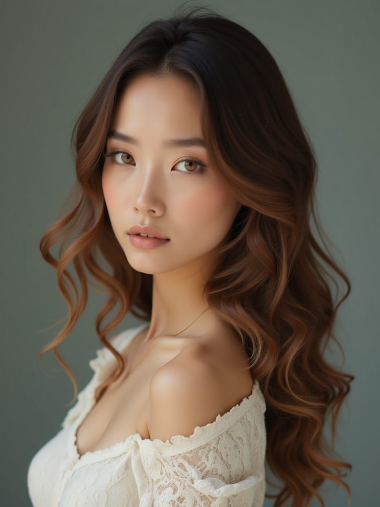 Highly Detailed Portrait of a Young Woman in Soft Studio Lig...