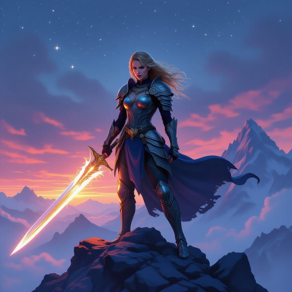 Taylor Swift as Epic Fantasy Dragon Warrior