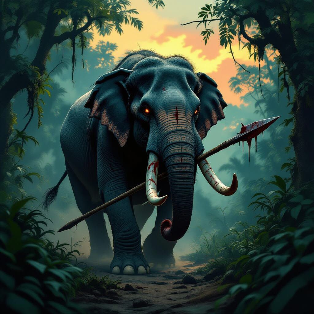 Terrifying Elephant-Human Hybrid Hunts in Dark Fantasy Jungl...