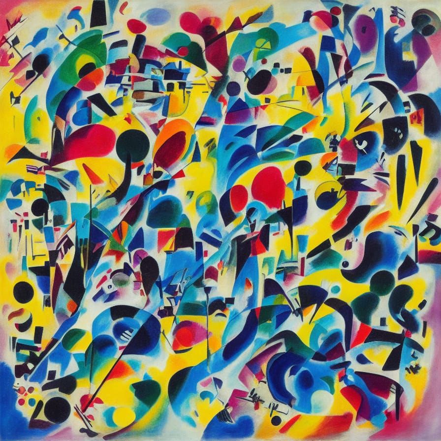 Vibrant Abstract Futuristic Cityscape