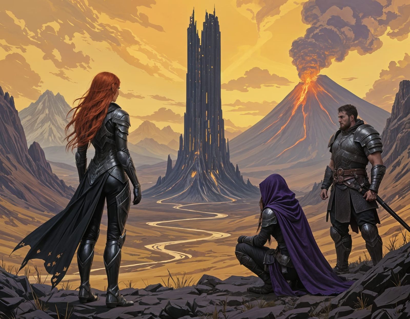 Dark Tower Looms Over Barren Valley