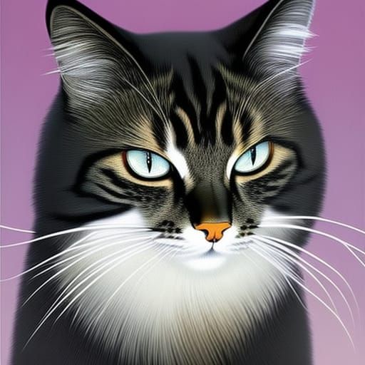 Hyperrealistic Cat with Elvis Hair