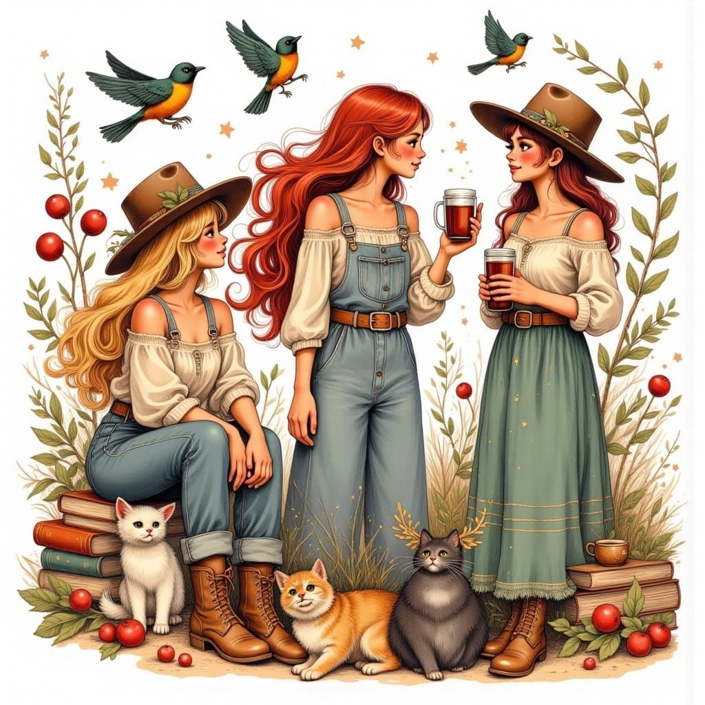 Glamorous Fairies in Whimsical Western Settings