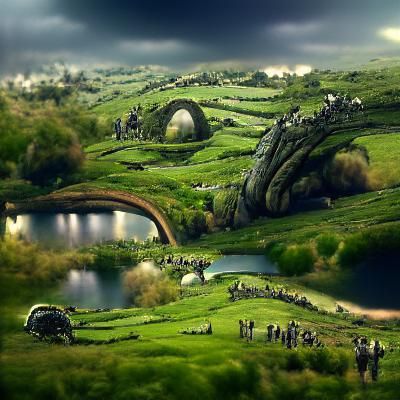 Detailed Matte Painting of the Shire