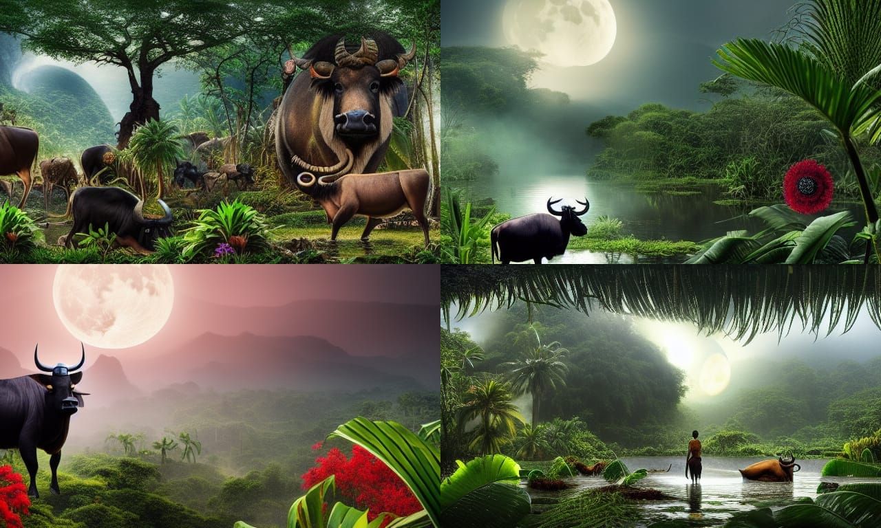 Welcome to see water buffalo in Madagascar forest