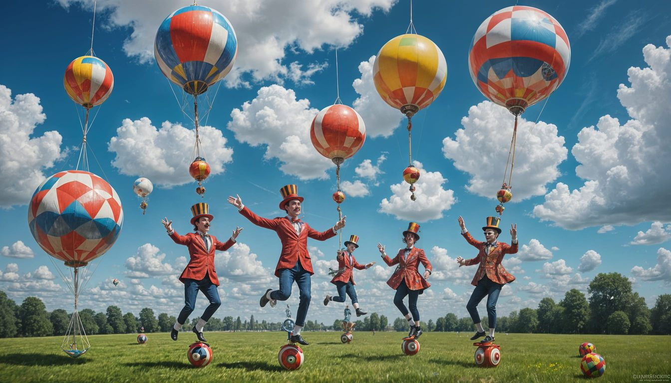 Tesseract Carnival in Op-Art Surrealism