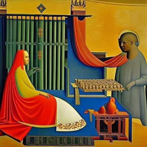 Surrealist Composition in Cubist Dada Style