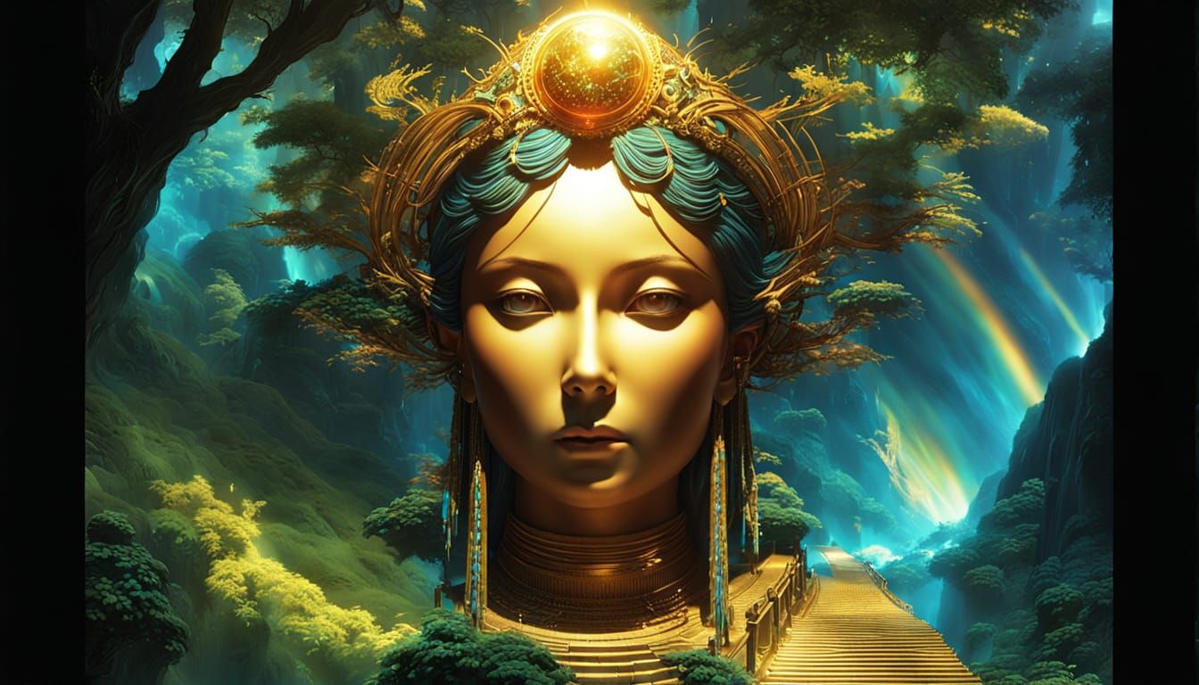 Bioluminescent Waterfalls on Astral Planes