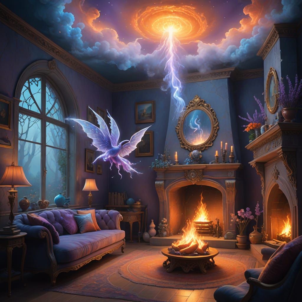 Surreal Sanctuary of Whimsical Creatures Unwinding