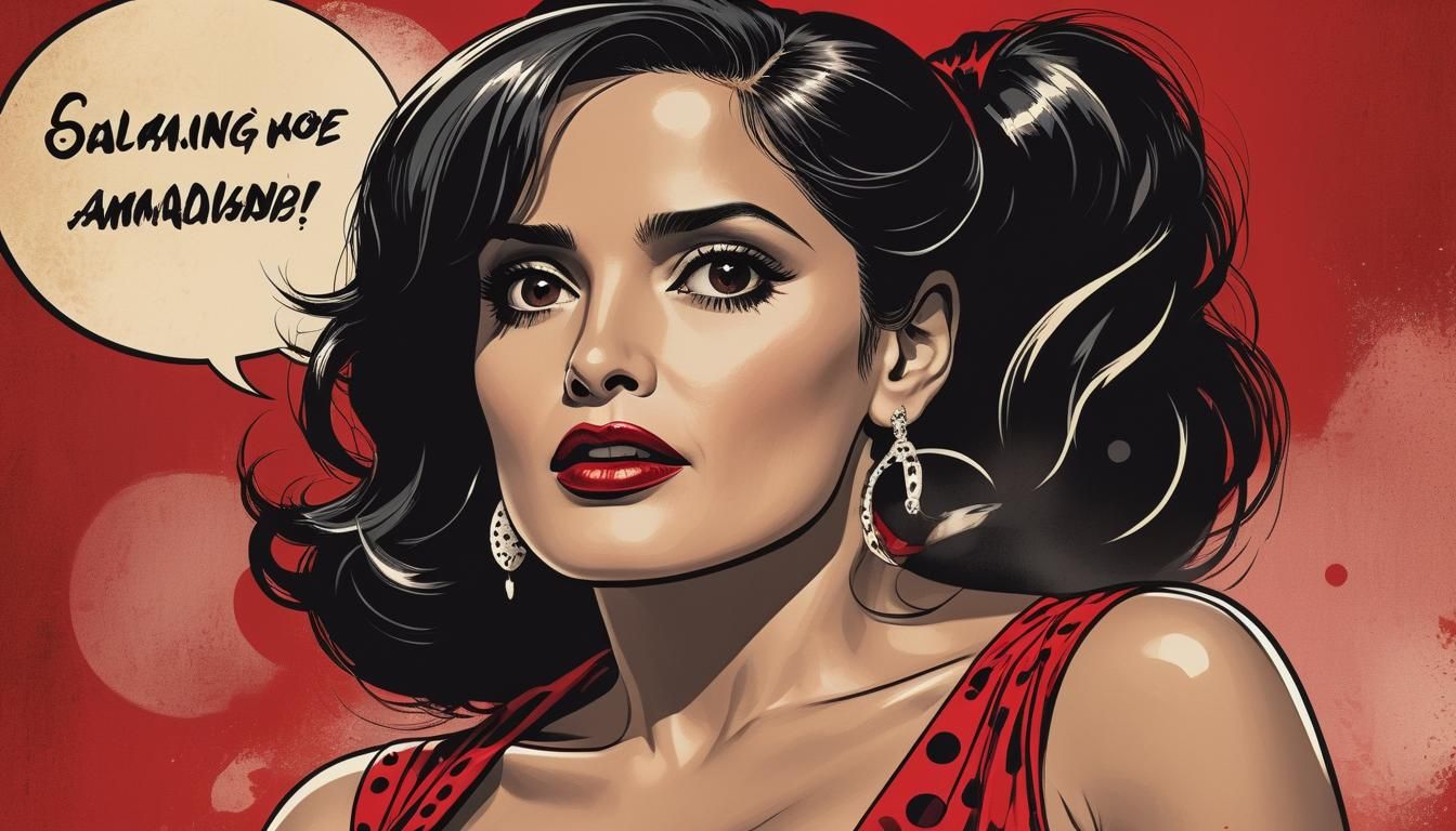 Vintage Comic Book Pin-Up Portrait in Pop Art Style