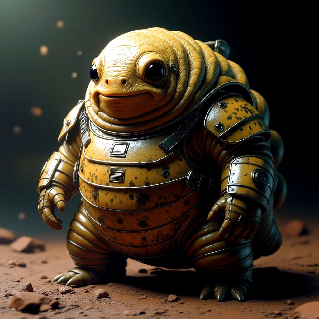 Tardigrade Portrait in Rembrandt Style