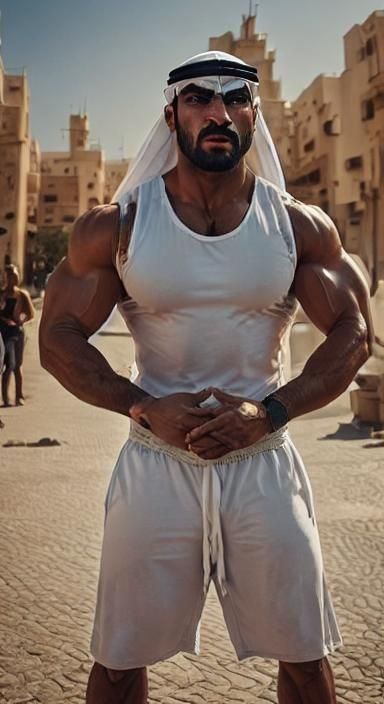 Arab Male Bodybuilder on Steroids
