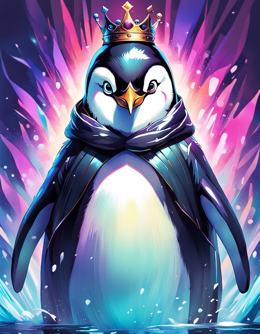 The Penguin King: Digital Art