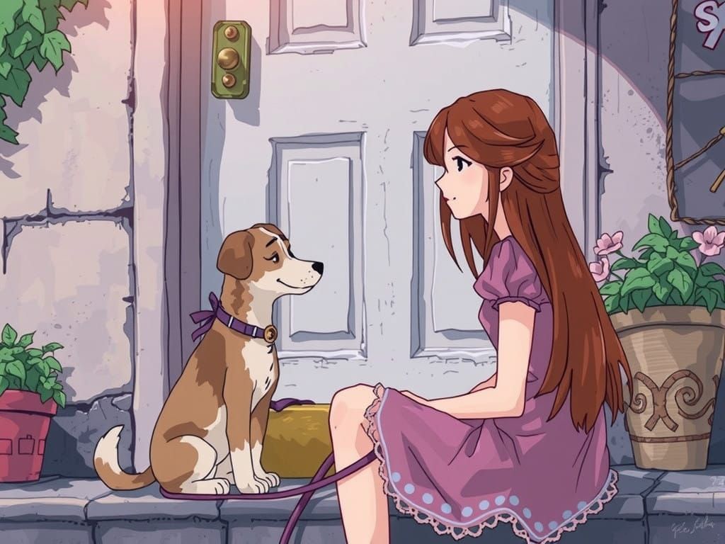 Young Woman's Melancholy Moment in Pastel Hues