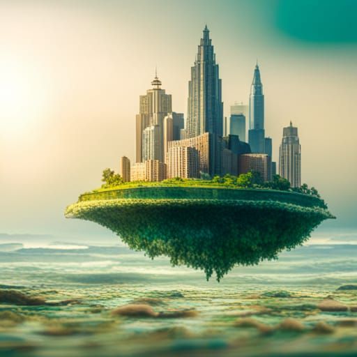 Futuristic Underwater City with Ocean Life