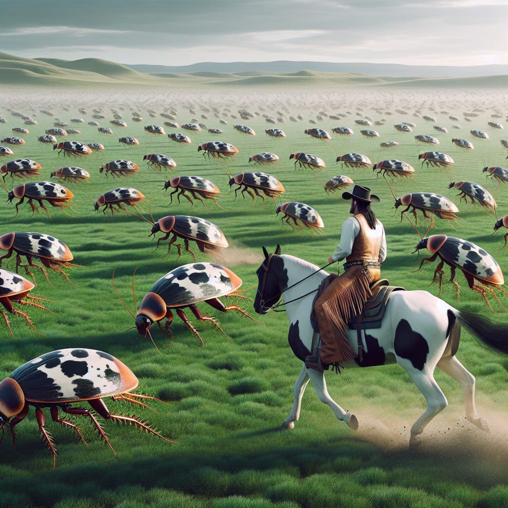 Cowroach Ranch in a Surreal Western Landscape