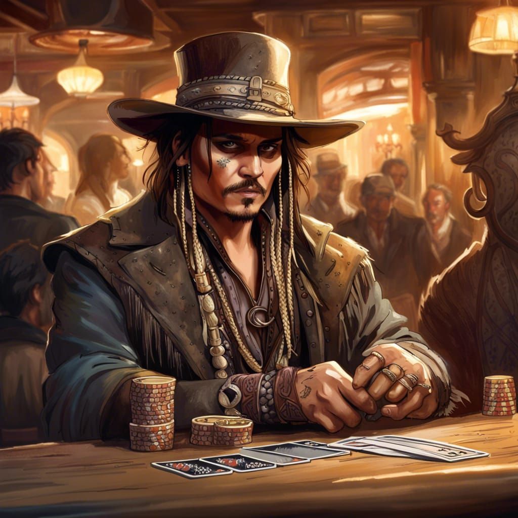 Detailed Portrait of Character Playing Cards