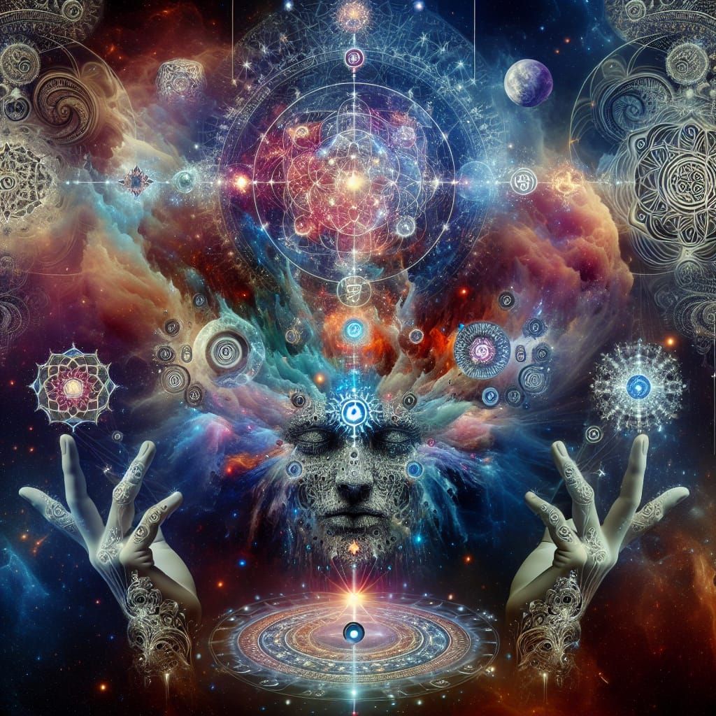 Philosophical Spirit in Human Head: Holographic Mixed Media