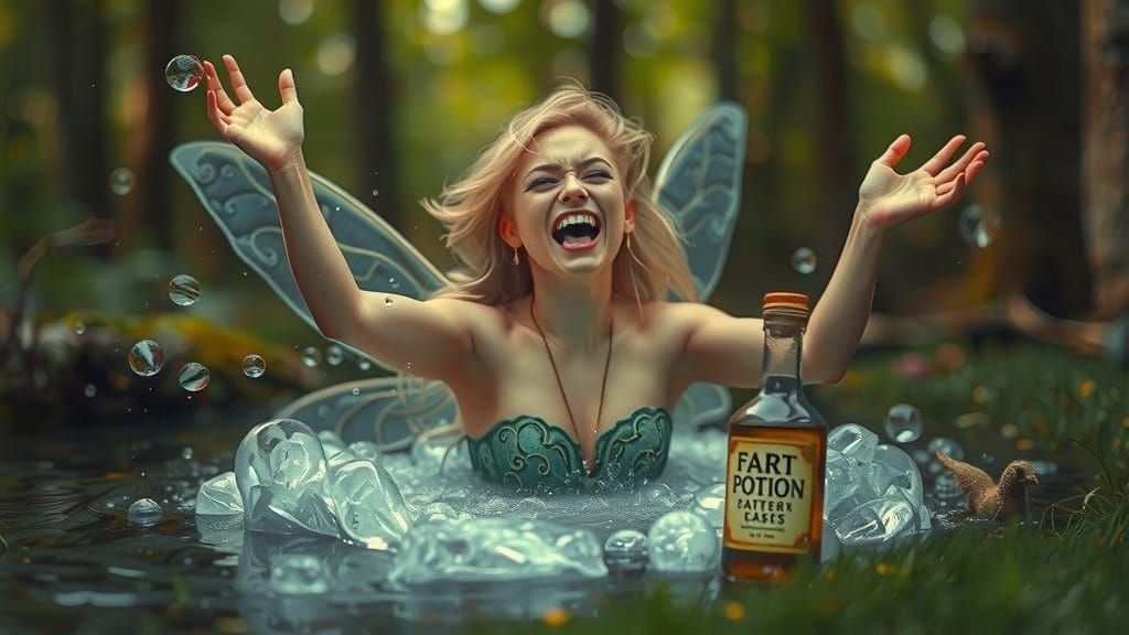 Ethereal Fairy Grimaces in Boiling Forest Pool