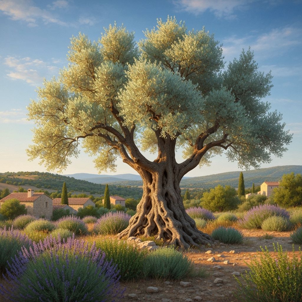 Ancient Olive Tree in Provence: Oil Painting