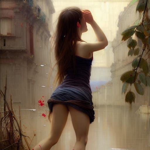 Hyperrealistic Girl in Suggestive Pose