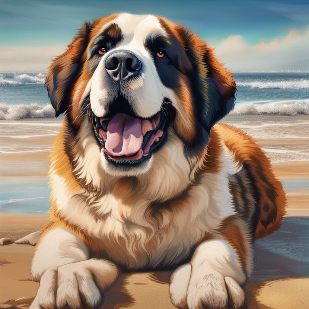 Happy Saint Bernard