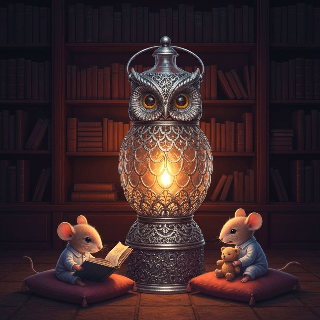 Ominous Owl Lantern Casts Magical Shadow