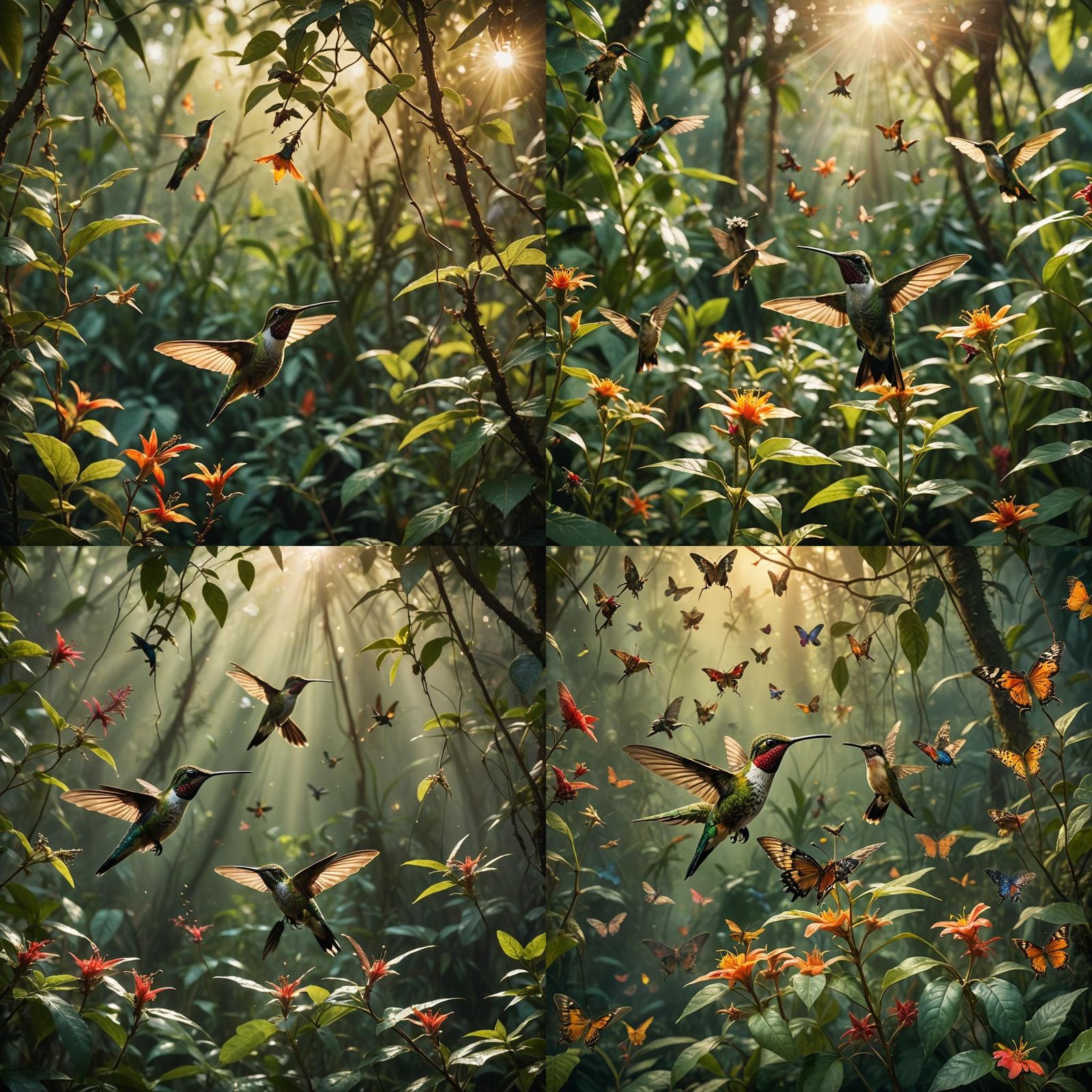 Hummingbird's Brave Journey: Cinematic Film Still