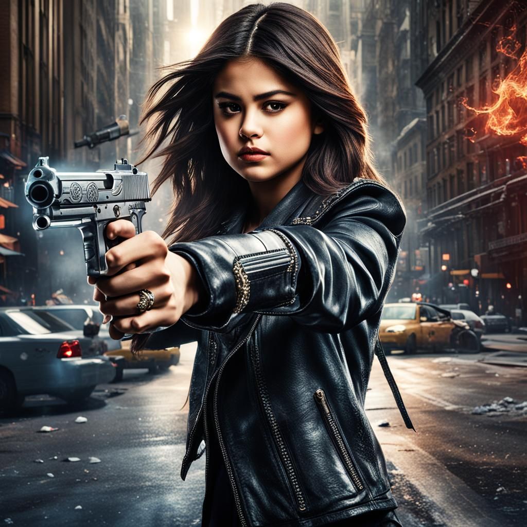 Fantasy Poster of Heroine with Sword and Pistol