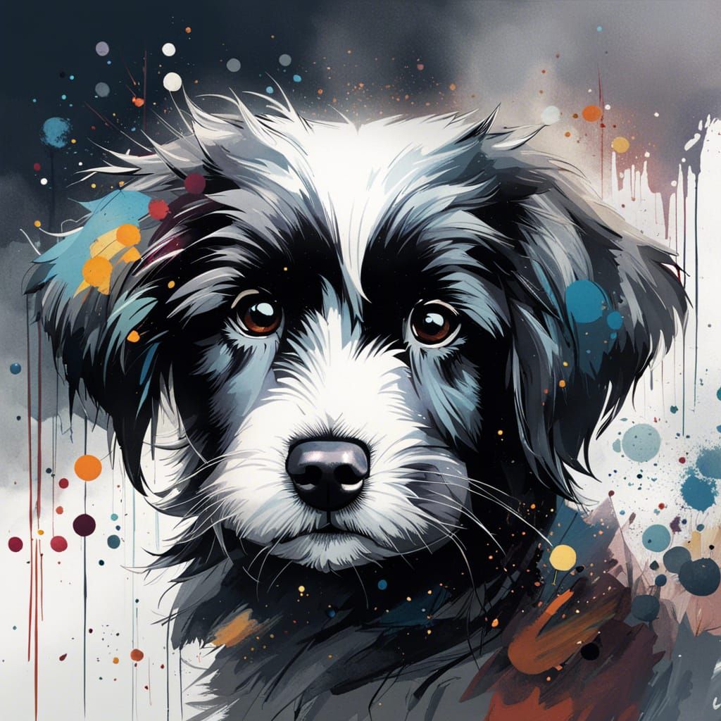 Adorable Coton de Tulear Dog in Detailed Digital Art