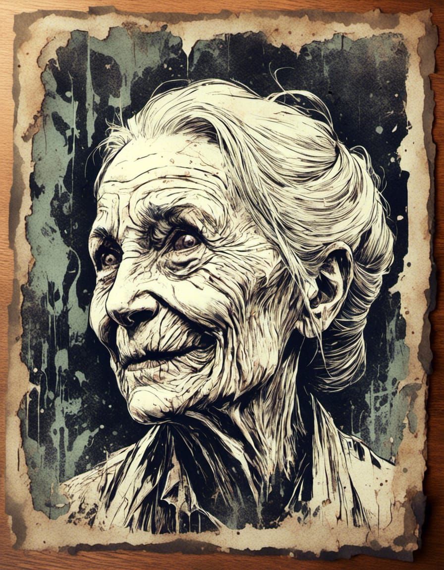 <lora:Macabre:1.0> Old Woman Mark Brooks and Dan Mumford, co...