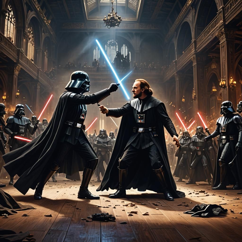 Shakespeare as Jedi Knight Digital Matte Painting