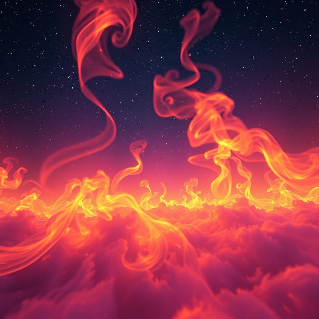 Infinity Flames in a Cosmic Dance