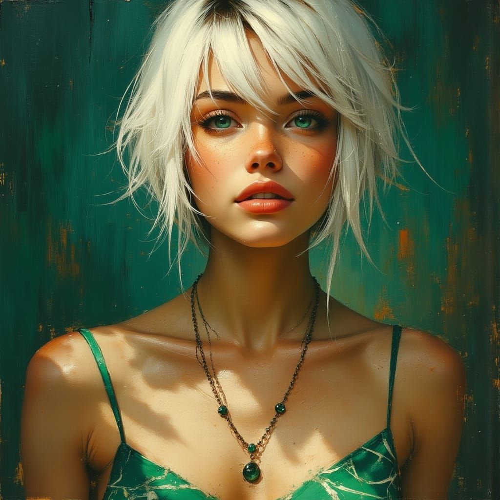 Dynamic Portrait of a Miami Painter with Emerald Eyes