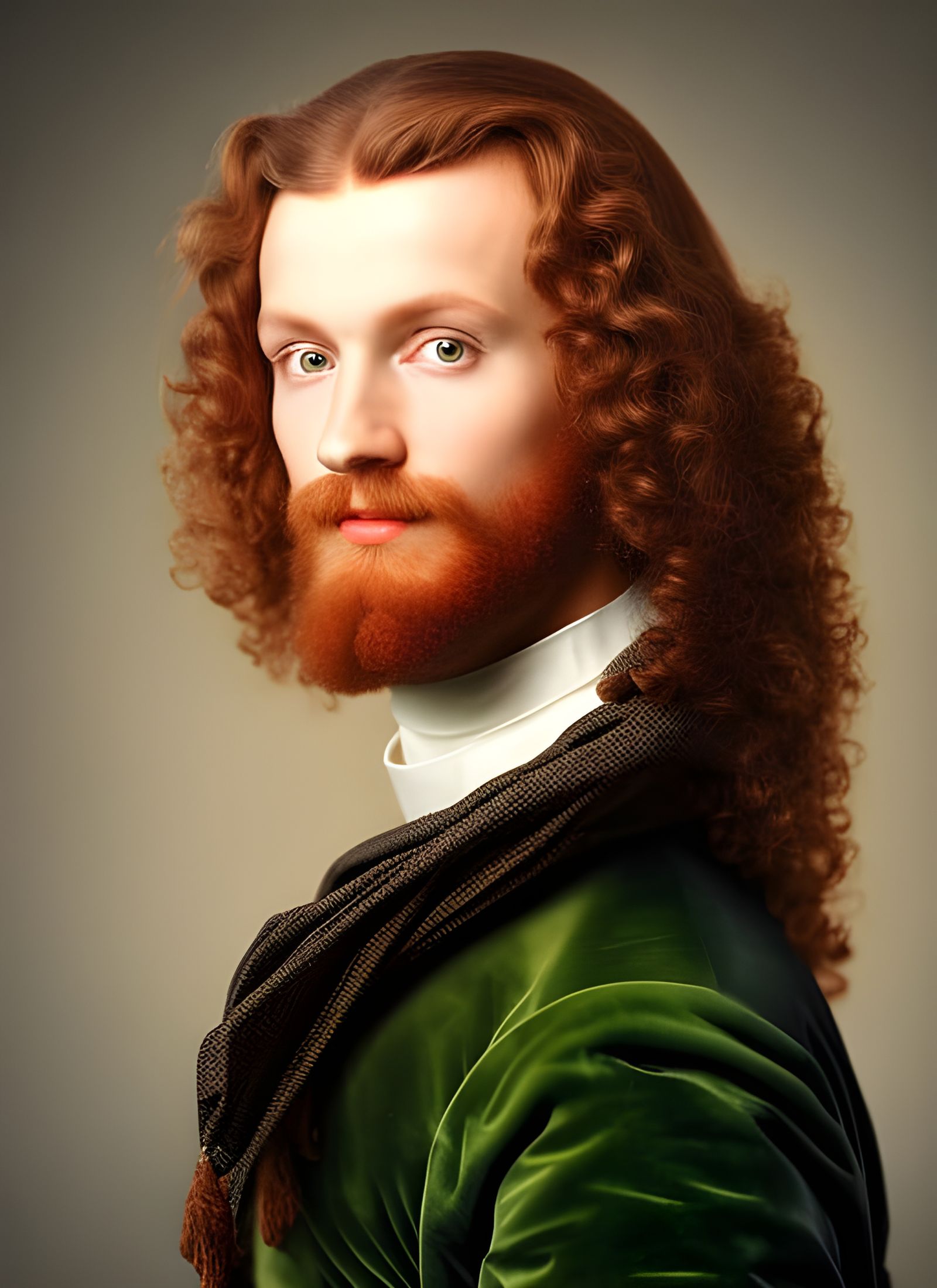 Detailed Portrait of a Young Man in Hyperrealism