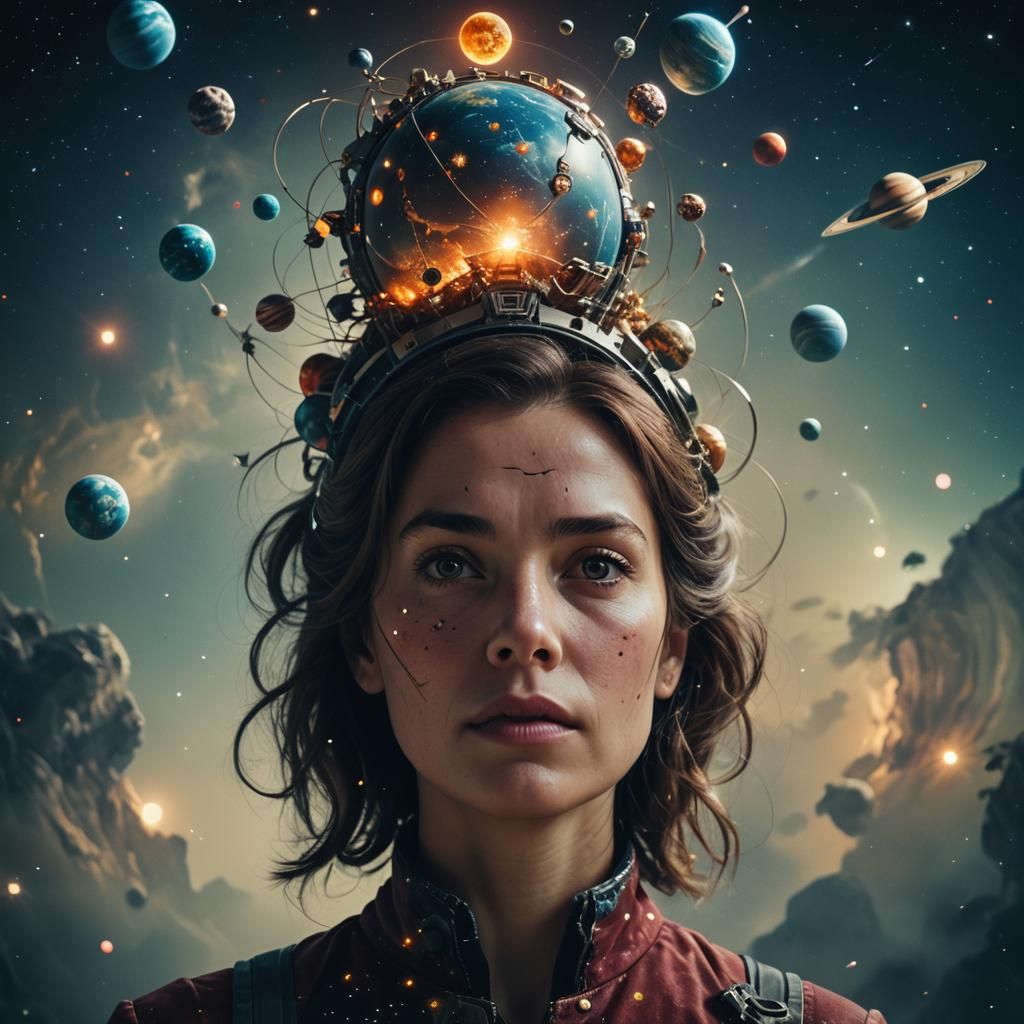 Cosmic Mind: Stars and Planets Inside a Woman's Head