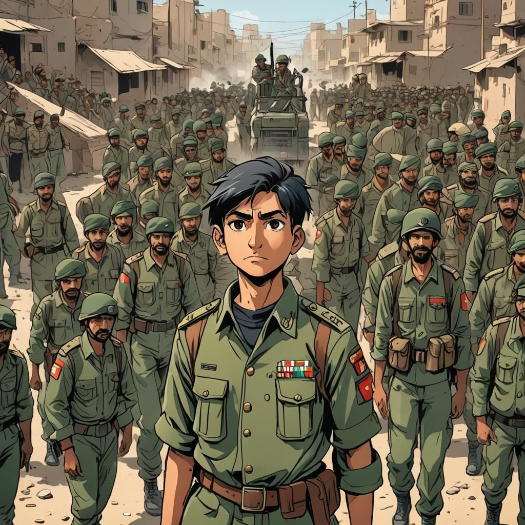 Indian Soldier vs Pakistani Army in Anime Style