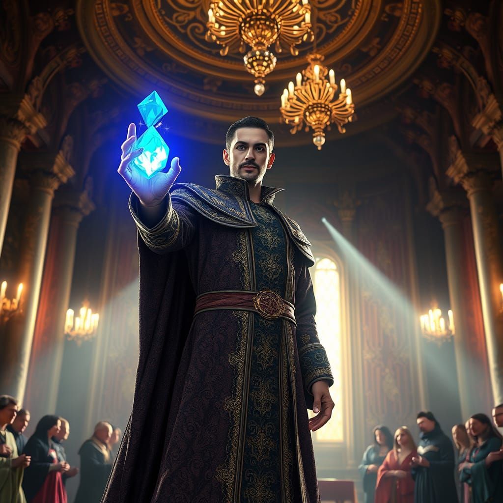 Mystic Offers Future Visions to Medieval Court in an Etherea...