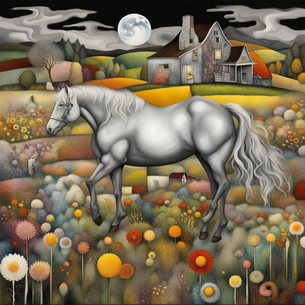 Enchanted Farm: Mother Earth in a Surreal Landscape